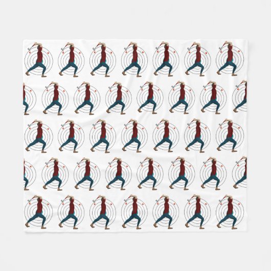 Ax Throwing Fleecedecke (Vorderseite (Horizontal))