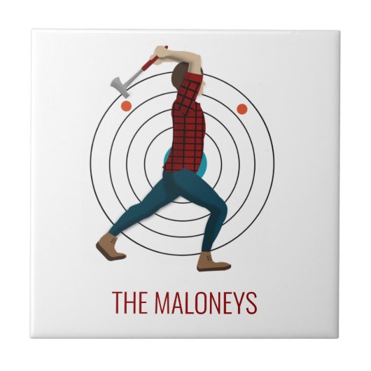 Ax Throwing Fliese (Vorderseite)