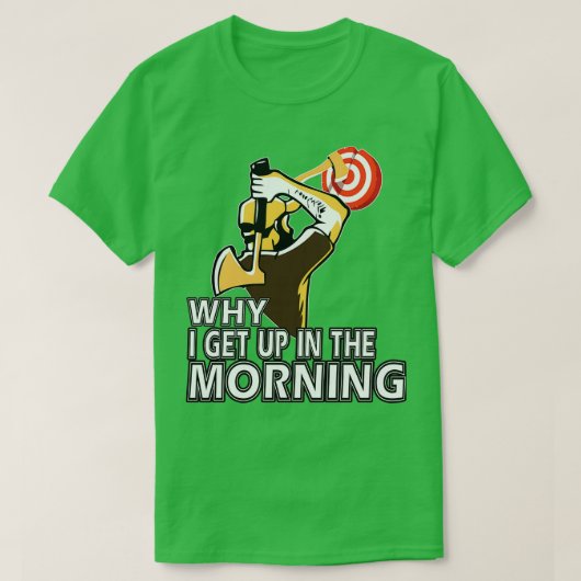 Ax-Throwing für Männer, die dunkles Holz hacken T-Shirt (Design vorne)