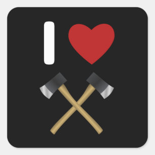 Ax-Throwing-Geschenk-Hatchet werfen Ax-Throwing Quadratischer Aufkleber