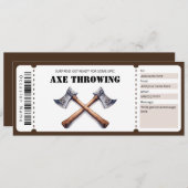 Ax Throwing-Geschenkgutschein Einladung (Vorne/Hinten)