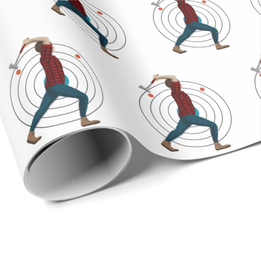 Ax Throwing Geschenkpapier (Rolleneckpunkt)