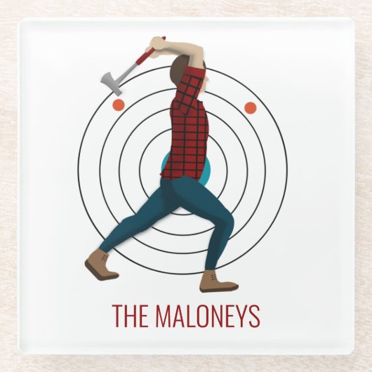 Ax Throwing Glasuntersetzer (Vorderseite)