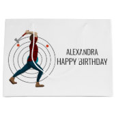 Ax Throwing Große Geschenktüte (Vorderseite)