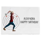 Ax Throwing Große Geschenktüte (Rückseite)