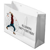 Ax Throwing Große Geschenktüte (Vorderseite Schrägansicht)