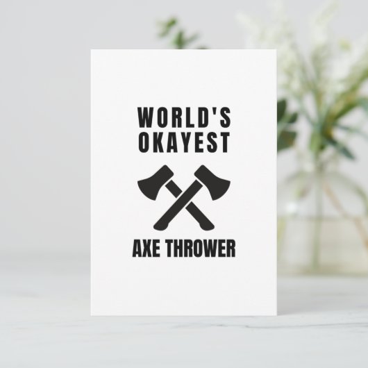 Ax throwing-Legende (2) Dankeskarte (Stehend Vorderseite)