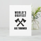 Ax throwing-Legende (2) Feiertagskarte (Stehend Vorderseite)