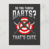 Ax Throwing Lumberjack Darts Forest Carpenter Postkarte (Vorderseite)