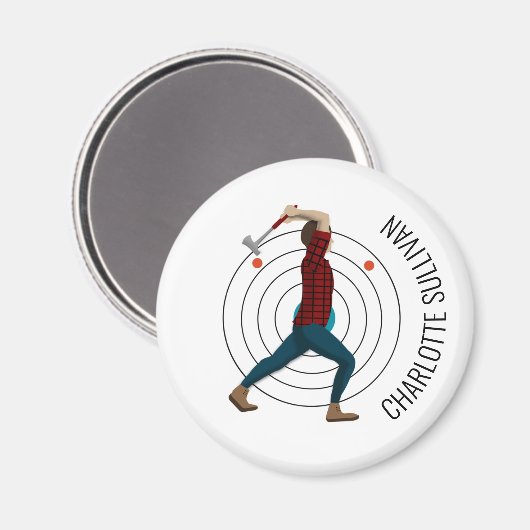 Ax Throwing Magnet (Vorderseite/Rückseite)