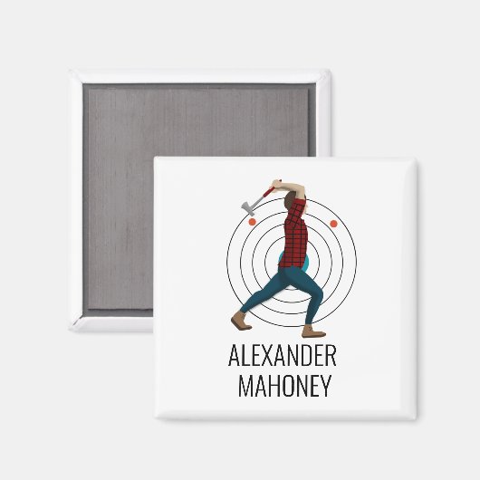 Ax Throwing Magnet (Vorderseite/Rückseite)