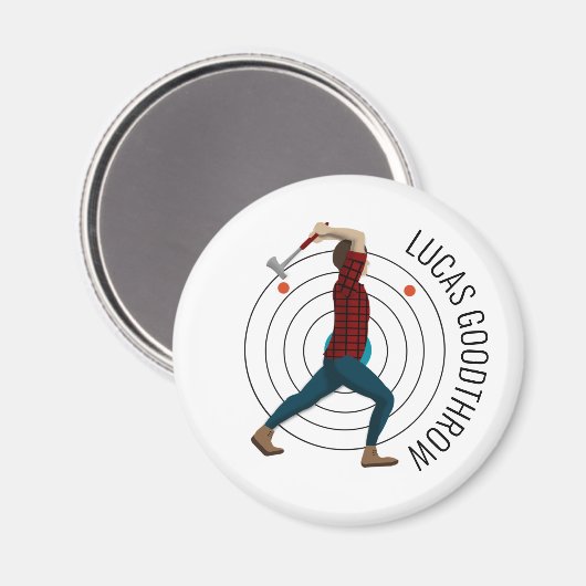 Ax Throwing Magnet (Vorderseite/Rückseite)