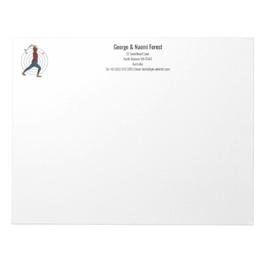 Ax Throwing Notizblock (Vorderseite)