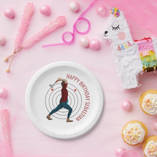 Ax Throwing Pappteller (Party)