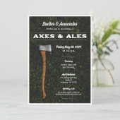 Ax Throwing Party Einladung (Stehend Vorderseite)