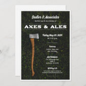 Ax Throwing Party Einladung (Vorne/Hinten)
