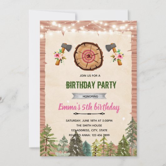 AX THROWING-Party Einladung (Vorderseite)