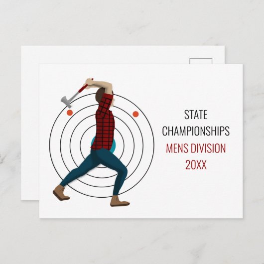 Ax Throwing Postkarte (Vorne/Hinten)