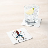 Ax Throwing Rechteckiger Pappuntersetzer (Vor Ort)