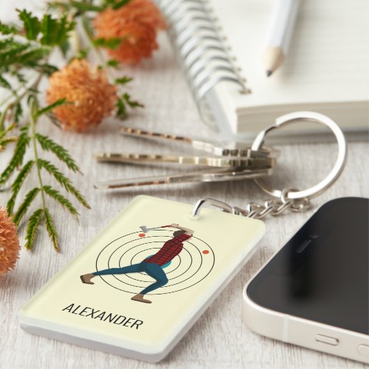 Ax Throwing Schlüsselanhänger (Vorderseite rechts)