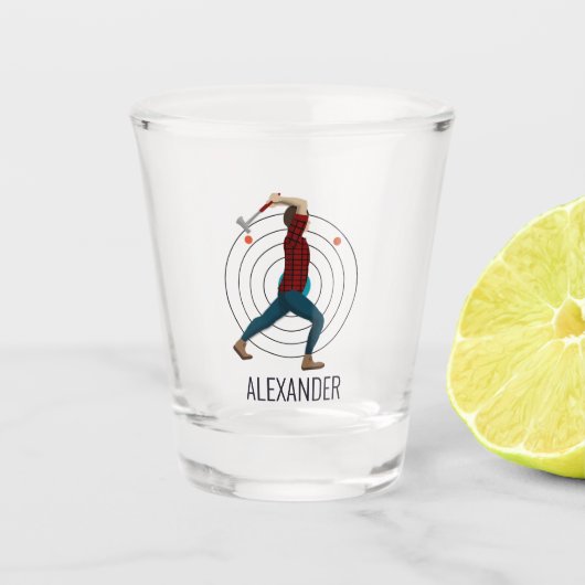 Ax Throwing Schnapsglas (Vorderseite)