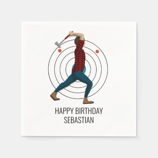 Ax Throwing Serviette (Vorderseite)