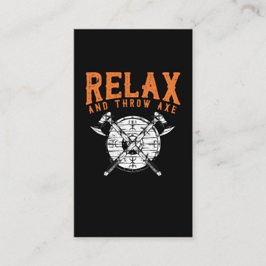 Ax Throwing Sprichwort Woodworker Joke Ax Thrower Visitenkarte (Vorderseite)