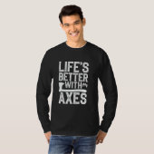 Ax Throwing Target Practice Lumberjack Sport Viki T-Shirt (Vorne ganz)