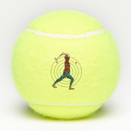 Ax Throwing Tennisbälle (Rückseite)