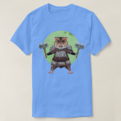 Ax Weilding Hamster in grün T-Shirt (Design vorne)