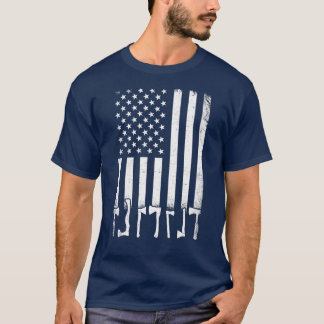 ax werfen amerikanische Flagge T-Shirt