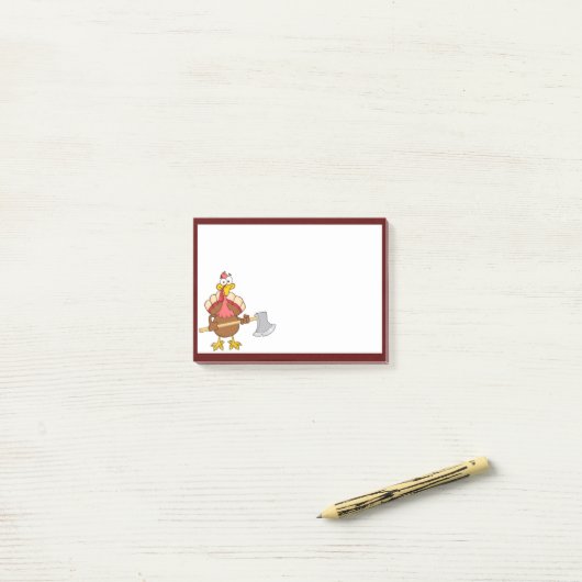 Ax-Wielding Türkei Rede Post-it Klebezettel (Auf Schreibtisch)