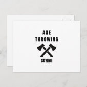 Ax wirft Sprichwort Ankündigungspostkarte (Vorne/Hinten)