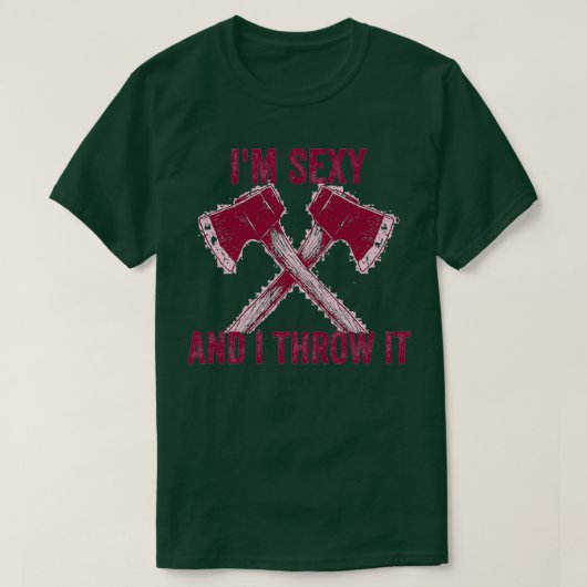 Ax wirft Tomahawk-Doppelaxt-Geschenk T-Shirt (Design vorne)