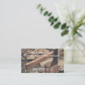 Ax & Wood Business Card Visitenkarte (Stehend Vorderseite)