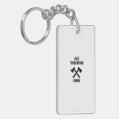 Ax-Wurflegende Schlüsselanhänger (Vorderseite links)