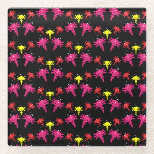 Axaotl Salamander Kids Gift Glasuntersetzer (Vorderseite)