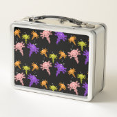 Axaotl Salamander Kids Gift Metall Brotdose (Rückseite)