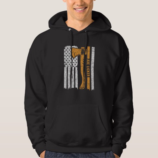 Axe Licker Quote for an Axe throwing champion Hoodie (Vorderseite)