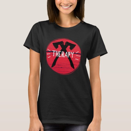 Axe Throwing Therapy Graphic T-Shirt (Vorderseite)