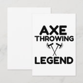 AXE WERFER LEGENDE DANKESKARTE (Vorne/Hinten)