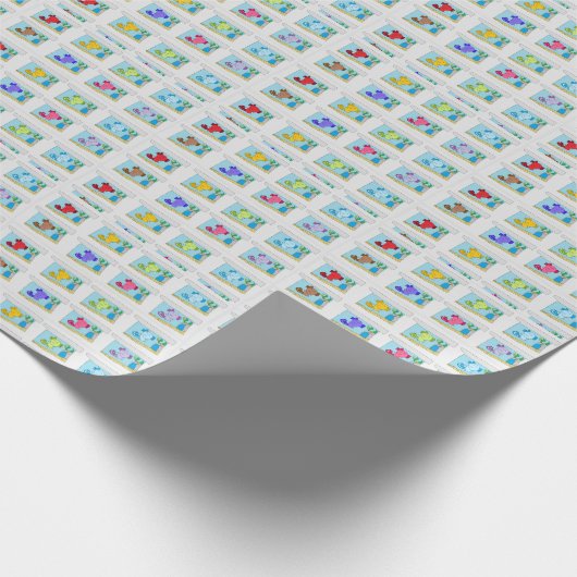 Axel Axolotl Wrapping Paper Geschenkpapier (Ecke)