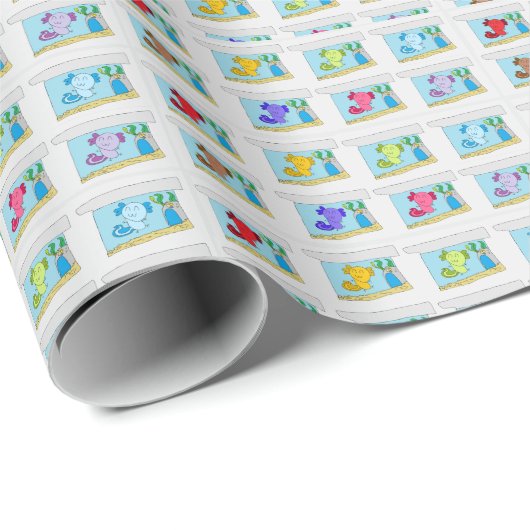 Axel Axolotl Wrapping Paper Geschenkpapier (Rolleneckpunkt)