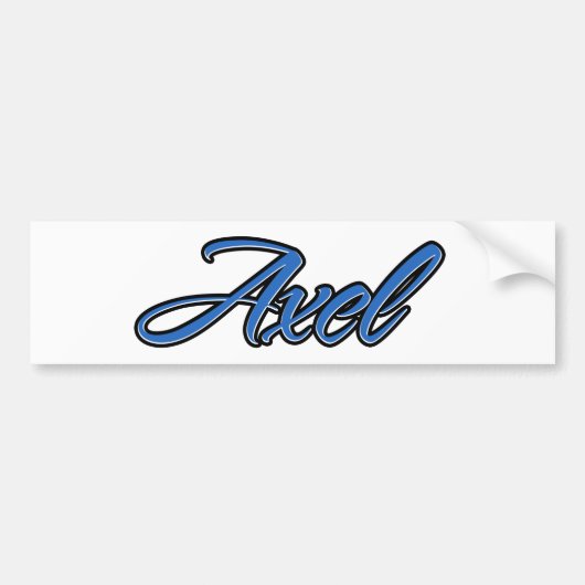 Axel Name blue Aufkleber Sticker Autoaufkleber (Vorne)