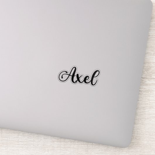 Axel Name - Handgeschriebene Kalligrafie Aufkleber (Detail)