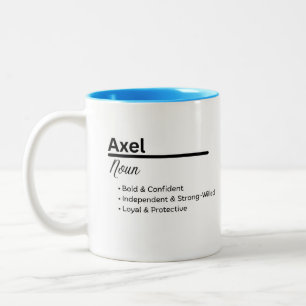 Axel, personalisierter Jungenname auf Tasse