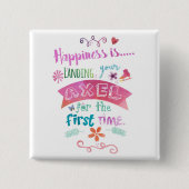 Axel-Zahl Skate-Quadrat-Magnet Button (Vorderseite)