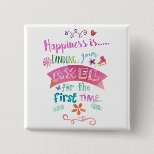 Axel-Zahl Skate-Quadrat-Magnet Button