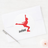 Axelent Ice Skater Runder Aufkleber (Umschlag)