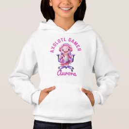 Axelotl Cozy Gamer Girl Pink Niedlich Axolotname Hoodie